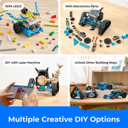 Makeblock mBot2 Rover Robotics Kit, Interactive Emo Robot for Coding Learning and Outdoor Play, Remote Control Coding Robot for Kids 8-12 and up, STEM Educational Building Toys Gifts for Kids - ARVRedtech.com | AR & VR Education Technology