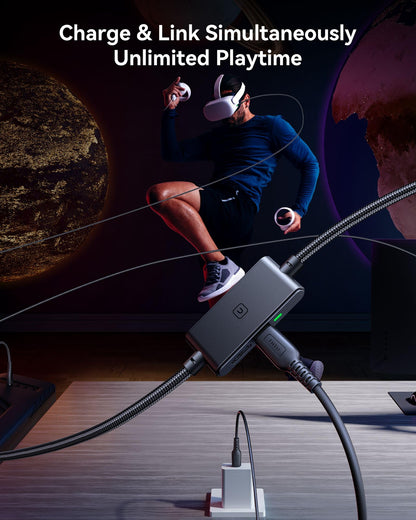 INIU Oculus Link Cable with Charging [16ft] for Meta Quest 3 Quest 2/Pro, Pico 4, PC VR, Steam VR, USB 3.0 High Speed Data Cable, USB C Charger Cord for VR Headset Accessories - ARVRedtech.com | AR & VR Education Technology