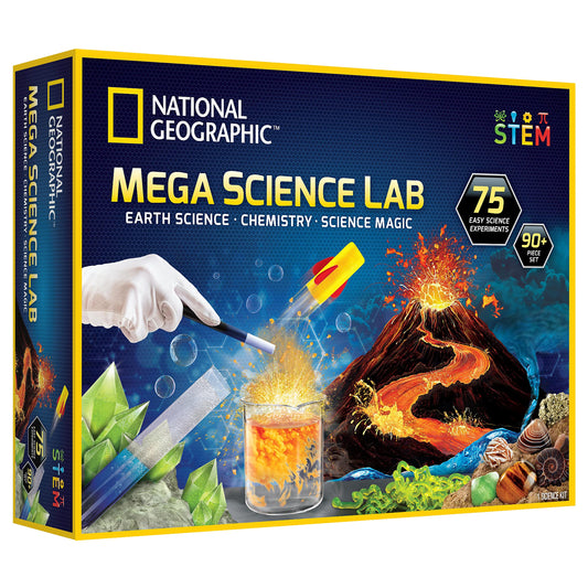 NATIONAL GEOGRAPHIC Mega Science Lab - Science Kit for Kids with 75 Easy Experiments, Featuring Earth Science, Chemistry Set, and Science Magic STEM Projects for Boys and Girls (Amazon Exclusive) - ARVRedtech.com | AR & VR Education Technology