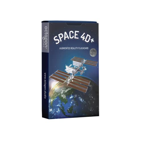 Octagon Studio Space 4D+ Augmented Reality Cards: Explore The Universe with 26 Space Cards, Free App in 17 Languages, Photo Mode, Size Comparison, and VR Tour - ARVRedtech.com | AR & VR Education Technology