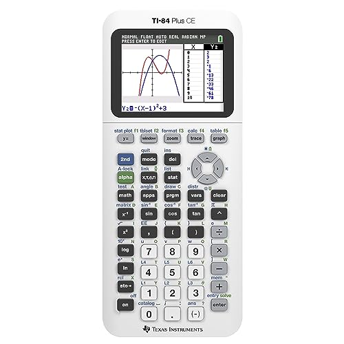 Texas Instruments TI-84 Plus CE Color Graphing Calculator, Bright Whit ...