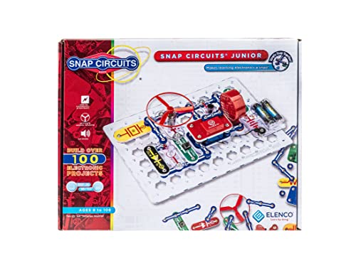 Snap Circuits Jr. SC-100 Electronics Exploration Kit, Over 100 Projects, Full Color Project Manual, 28 Snap Circuits Parts, STEM Educational Toy for Kids 8 + - ARVRedtech.com | AR & VR Education Technology