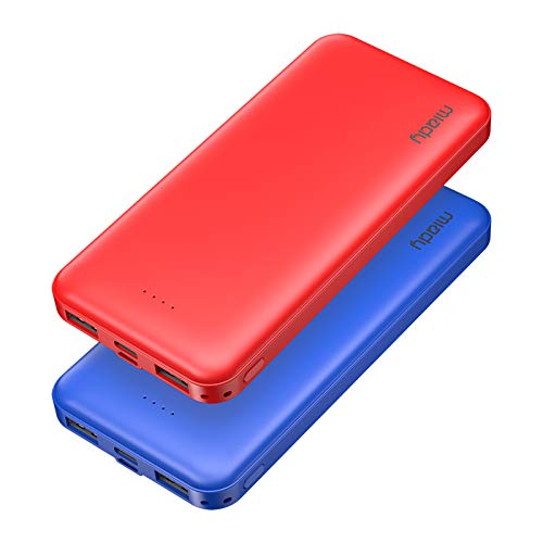 Miady 2-Pack 10000mAh Dual USB Portable Charger, Fast Charging Power Bank with USB C Input, Backup Charger for iPhone X, Galaxy S9, Pixel 3 and etc … - ARVRedtech.com | AR & VR Education Technology