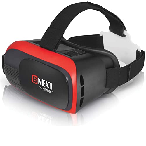 VR Headset Compatible with iPhone & Android - Universal Virtual Reality Goggles for Kids & Adults - Your Best Mobile Games 360 Movies w/ Soft & Comfortable New 3D VR Glasses (Red) - ARVRedtech.com | AR & VR Education Technology