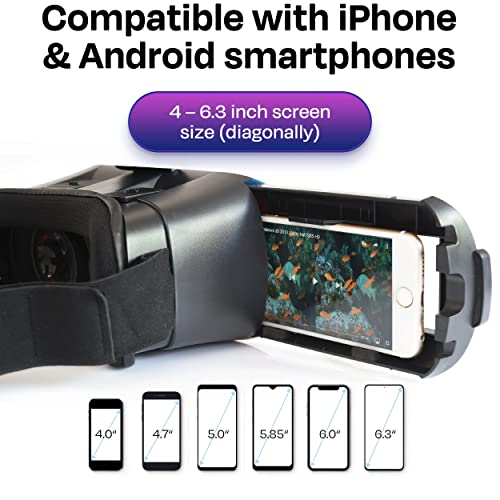 Med andre ord han Rund VR Headset Compatible with iPhone & Android - Universal Virtual Realit –  ARVRedtech.com | AR & VR Education Technology
