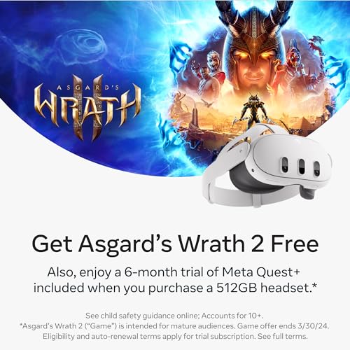 Meta Quest 3 512GB— Breakthrough Mixed Reality — Powerful Performance — Asgard’s Wrath 2 and Meta Quest+ Bundle - ARVRedtech.com | AR & VR Education Technology