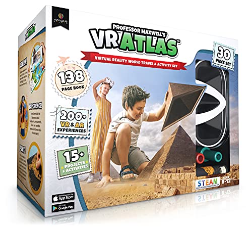 Professor Maxwell's VR Atlas - Virtual Reality Kids Science Kit, Book and Interactive Geography STEM Learning Activity Set (Full Version - Includes Goggles) - ARVRedtech.com | AR & VR Education Technology