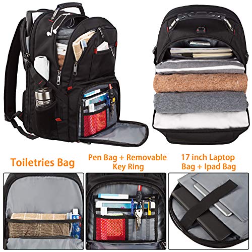 Extra Large 50L Travel Laptop Backpack, 17.3Inch Laptop Backpack with USB  Charging Port Business Flight Approved Carry On Backpack,Heavy Duty  Computer