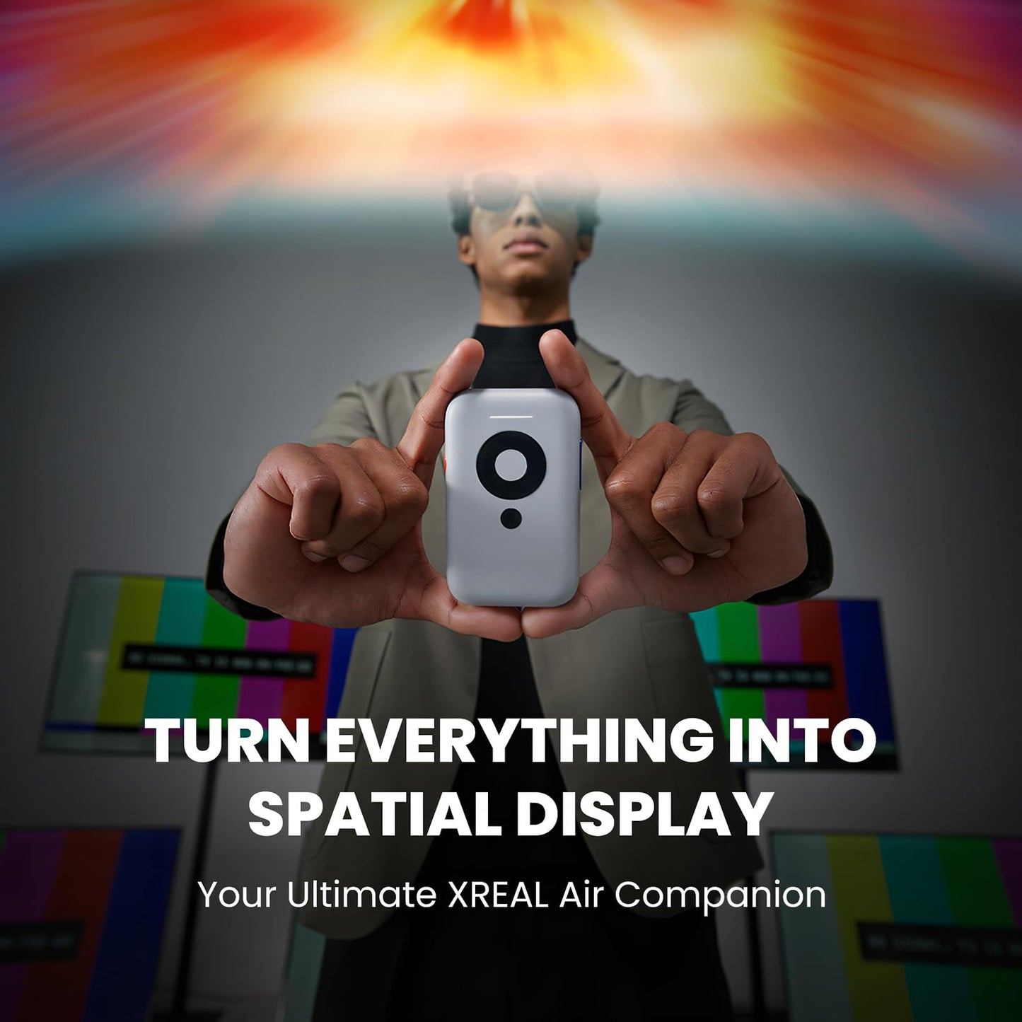 XREAL Beam, Spatial Display Adapter/Dock, Portable TV Box for XREAL AR Glasses, Compatible with Playstation 5/Xbox X/Switch/iPhone 15/SteamDeck/Mac/PC/Android/iOS/Video Glasses - ARVRedtech.com | AR & VR Education Technology